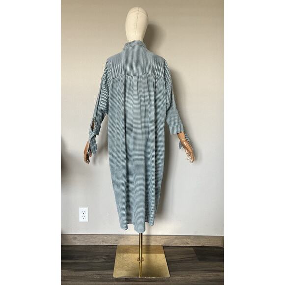Mirth Hand Made Collection Kyoto House Dress Size Small In Jasper Gingham - Picture 4 of 12